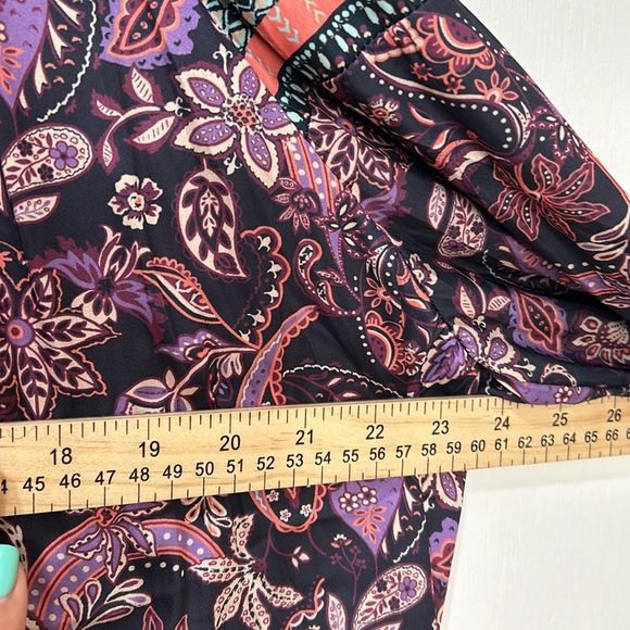 CURRENT AIR  WOMENS RACHEL TOP RUFFLE SLEEVE FLORAL SZ LG NEW - Picture 8 of 11